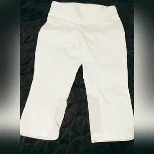 Lole white mesh capri tights